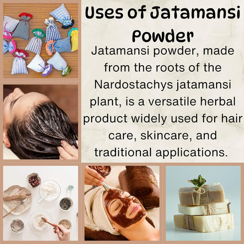 Jatamansi Root Powder Natural, Nardostachys Jatamansi for Hair Growth & Stress Relief, 5.3 oz