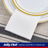 JOLLY CHEF 400 Pack Disposable Paper Napkins, Soft 2-Ply White Paper Hand Towels for Events