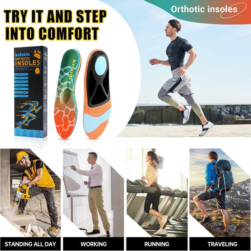 Arch Support Metatarsalgia Insoles - Ball of Foot Pain Relief Orthotics for Plantar Fasciitis and Flat Feet
