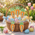 Set 2 of Easter Money Holder Carrot Wooden Carrot Cash Holder with Bunny Ears, Easter Gift for Kids & Adults, Spring
