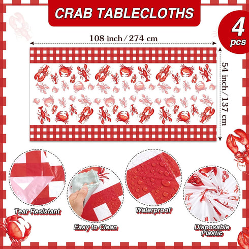 Set Chicingyou Crawfish Boil Party with Table Cover, Gloves & Bibs