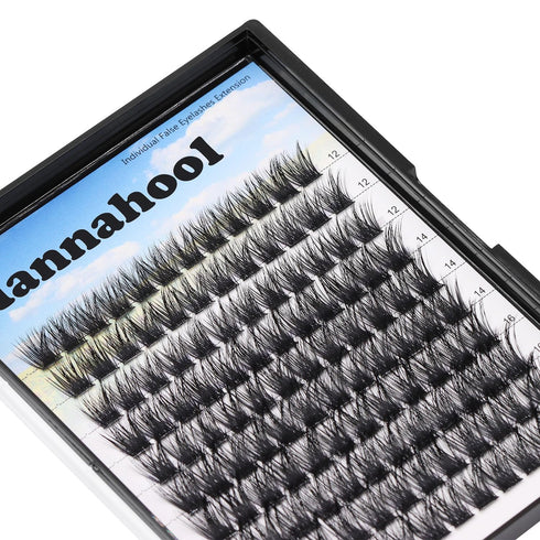 120pcs D Curl Individual Wide Stem Cluster DIY Eyelashes Extensions - Mixed Lengths for Dramatic Volume