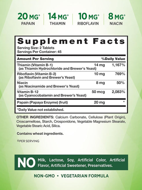 Nature's Truth Vitamin B Complex | Plus B12 | 90 Tablets | Vegetarian and Non-GMO Supplement