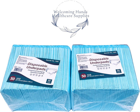 Welcoming Hands Healthcare Supplies 23 36 (100 Count) Welcoming Hands Disposable Bed Pads x in Leakproof Adults