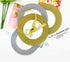 4 Roll Glitter Metallic Ribbon - Gold Silver Glitter for Gift Wrapping, Crafts, and Decorations