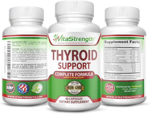 Thyroid Support Complete Formula, Energy Levels with Iodine, Bladderwrack, Kelp, B12 & More