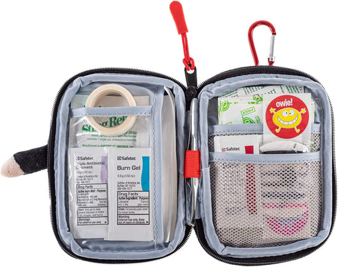 Owie Ninja Small Mini Compact First Aid Kit for Parents on The Go and Hanging in a Diaper Bag, Travel, Purse or Use it