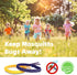 12 Pack Mosquito Repellent Bracelets, DEET-Free, Individually Wrapped PU Leather Insect Bug Repellent Wrist Bands