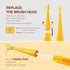 Vekkia Bear Kids Electric Toothbrush Replacement Heads, 7X More Plaque Removal, Soft Bristles, 4 Pack, Yellow