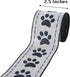 Dog Paw Print Wired Ribbon, Black and Grey Paw Ribbon with Wired Edge, Animal Print Wide Ribbon for Wreath, Gift Wrapping, and Decoration Craft, 2.5 Inch x 10 Yards/ 30 Feet (Grey) by Generic