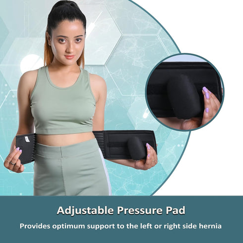 Wonder Care Umbilical Hernia Support Belt - Abdominal Binder for Navel Hernias, Hernia Pain Relief Brace (L)