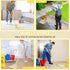 Commercial Heavy Duty Mop, Industrial Cotton Mop with Long Handle, Looped-End String Wet Mops for Home, Garage, Office