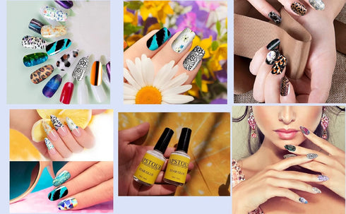 Nail Art Foil Glue Gel - Starry Sky Nail Art Glue for Foil Stickers, 16 ML, 2 Bottles