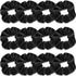 IVARYSS 12 Pcs Black Velvet Scrunchies for Women, Soft Ponytail Holders, Classic Elastic Hair Bands for Girls
