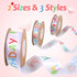 MAMUNU 3 Rolls Happy Birthday Ribbon, 3/5" and 1" Wide White Satin Polyester Ribbon for Gift Wrapping, 30 Yards