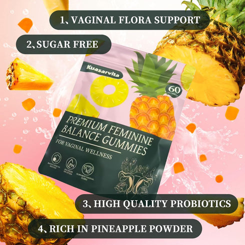 Gummies Immune Gummies 60 Counts Premium Feminine Balance for Women, Vaginal Probiotics, PH Balance for Women Healthy