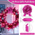 OULOVECO 24pcs 6 Inch) Rose Pink Pull Bow for Gift Wrapping Basket Xmas Gift Bows Presents Wrap Ribbon Bow