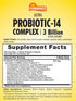 Sundance Probiotic-14 Complex | 3 Billion Active Cultures | 60 Capsules | Non-GMO and Gluten Free Supplement