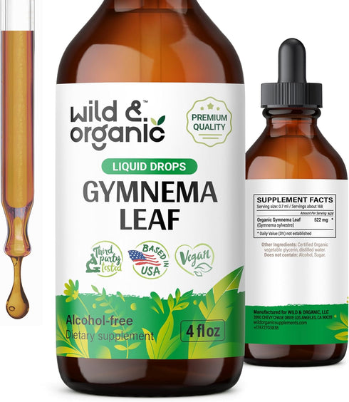 Gymnema Tincture | Sugar-Free Organic Gymnema Sylvestre Drops for Antioxidant Support - 4 Fl Oz