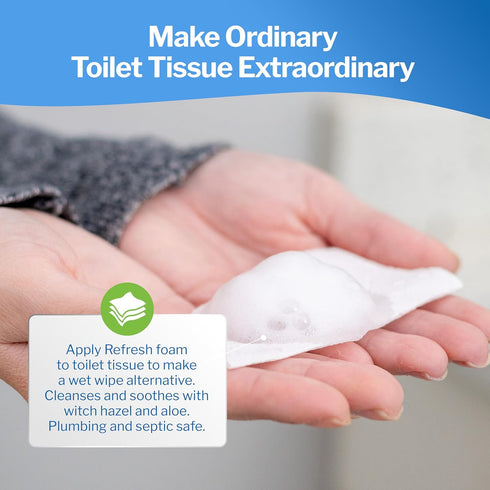 Refresh Liquid Wipe - Eco-Friendly Toilet Paper Foam - 50ml (1.69 Fl Oz) - Cleanses & Soothes