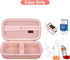 Canboc Carrying Case for Asthma Inhaler, Handheld Spacer Bag with Removable Shoulder Strap and Mesh Pocket (Rose Gold)