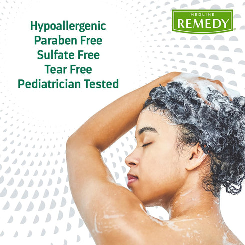 Medline Remedy Clinical Hydrating Shampoo & Body Wash, 2 fl oz, Vanilla Scent, No-Rinse Cleanser for Adults & Kids