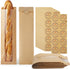 Yuanan 200 23.2"X4.3"X1.6" 300 PCS Paper Bread Bag with Window, French Bread Bags with Seal Stickers Long Paper Breads