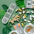 HAKIDZEL 28-Compartment Weekly Pill Organizer Portable Medicine Storage Case Plastic Container with Divider Design