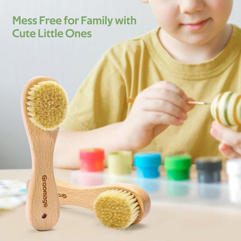 Laundry Stain Brush, Natural Boar Bristle Laundry Cleaning Brush for Stains on Clothes, Perfect for Shoes, Cleaning and