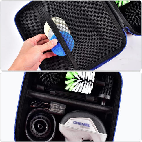 Case for Dremel Versa Power Scrubber Kit Cleaning Tool PC10-07/PC360-5, Grout Brush, Bathroom Shower Scrub, Kitchen &
