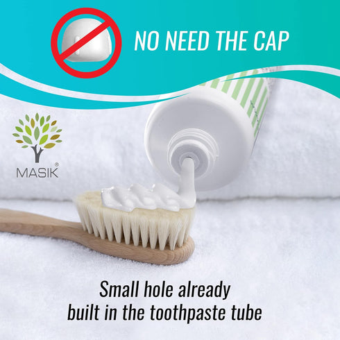 Masik Natural Lemon Grass Toothpaste Whitening & Sensitive Teeth | Dead Sea Salt | Stain & Plaque Remover | Bleeding