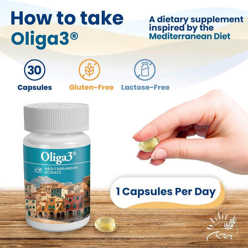 Omega-3 EPA and DHA with Vitamins D and E, Capsules for Memory and Focus, 30 Capsules