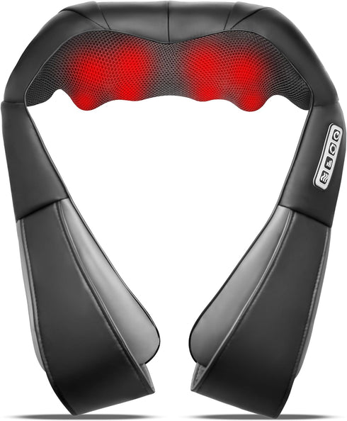 Shiatsu Neck and Back Massager with Heat, Electric Deep Tissue Kneading for Neck and Shoulder Pain Relief, Best Gifts