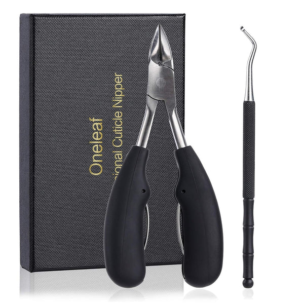 Oneleaf Toenail Clipper Set for Thick and Ingrown Toenails with Toenail Cleaner/Lifter - Premium Professional Stainless
