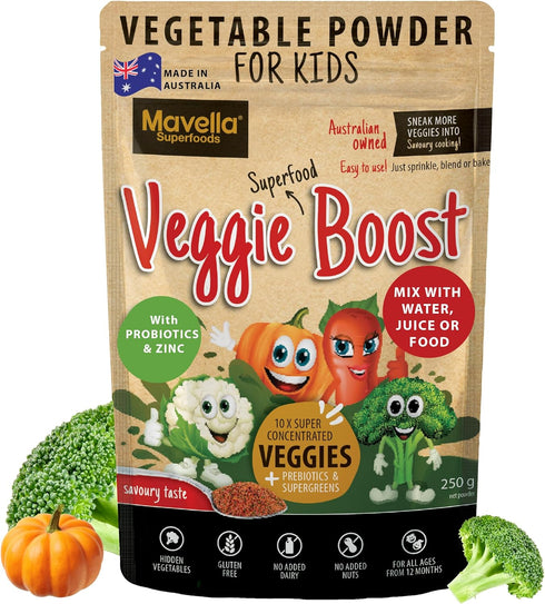 Vegetable Powder for Kids, Veggie Boost Probiotics, Super Greens, Pea Protein Nutritious Supplement, Savoury Flavored
