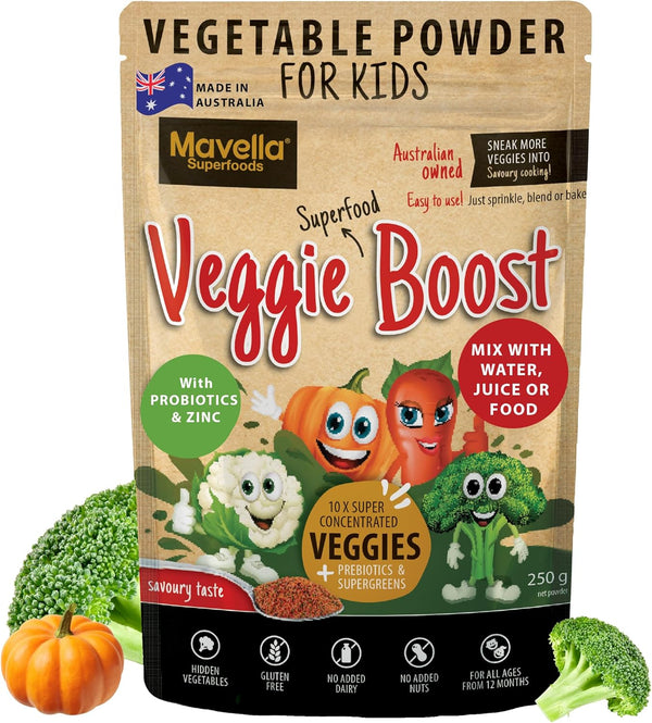 Vegetable Powder for Kids, Veggie Boost Probiotics, Super Greens, Pea Protein Nutritious Supplement, Savoury Flavored