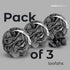 MainBasics Charcoal Infused Bath Shower Loofah Sponge Pouf Body Wash Scrubber - Set of 3