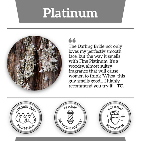 Men's Aftershave - Platinum Fragrance, Soothing & Toning Post Shave Balm, 100ml by Mr. Fine