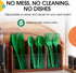 150 Pack Green Plastic Cutlery Set - Heavy Duty Disposable Utensils, 50 Forks, 50 Spoons, 50 Knives