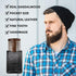 White Naturals Beard Comb for Men - Wooden Natural Sandalwood, Fine Dual Action Teeth, Includes PU Leather Case