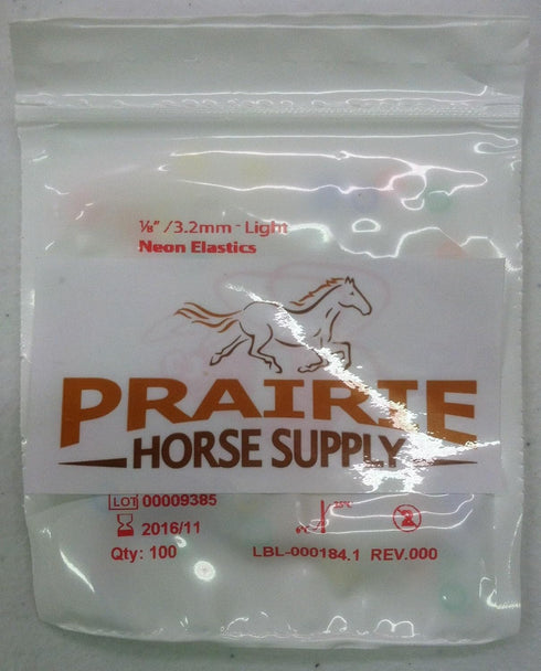Orthodontic Rubber Bands for Braces, Premium Quality Elastic, Light Force, 100 Pack, 2.5 oz, 1/8 Inch, Neon