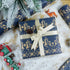 KESTAR 17 Inch 49 (69.4 Christmas Wrapping Paper Roll, Navy Blue Kraft Wrapping Paper, x Feet, Snowflake, Xmas Floral
