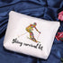 POFULL Skiing Bag, Skiing Team Gifts, Survival Kit for Ski Lover Enthusiasts Cosmetic Bag