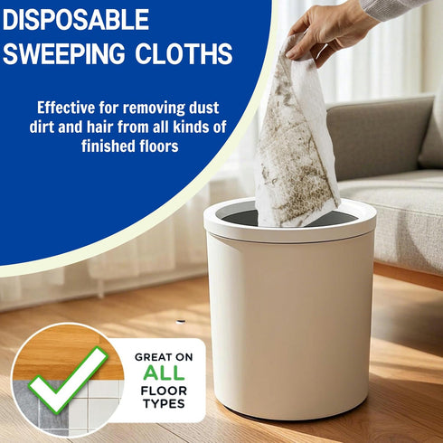 Pack 240 Dry Sweeping Cloths Disposable Mop Refills Floor Dust Mop Pad, Floor Cloth Refills for Swiffer Standard