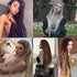 Leeven 24 Inch Synthetic Double Ended Dreadlock Extensions, Black to Purple Thin DE Dreads, 10 Strands Handmade for