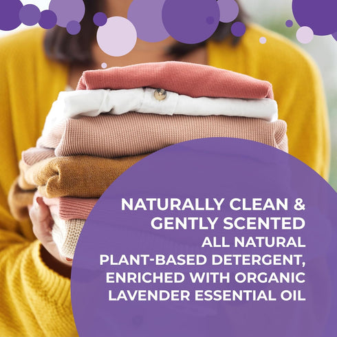 Lavender Laundry Detergent, EcoGarantie Certified 100% Organic & Natural, Scented with Organic Lavender Essential Oil,