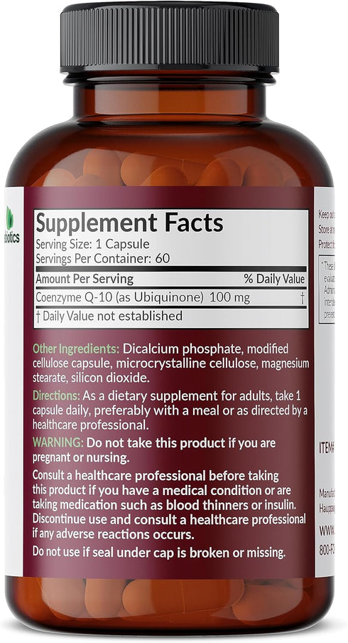 Futurebiotics CoQ10 100 MG Cellular Energy Production, 60 Vegetarian Capsules
