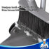 MR.SIGA Gray Broom and Dustpan Set with Adjustable Long Handle, Upright Combo for Floor Cleaning Lobby