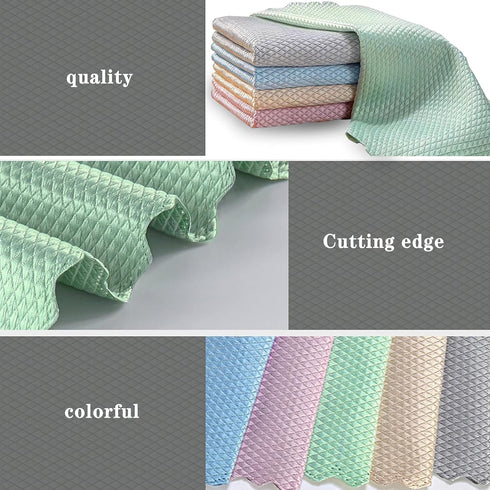 Streak Free Miracle Microfiber Cleaning Cloth, 15 Pack Lint Free Rags for Windows, Mirrors, and Housekeeping