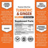 Turmeric Curcumin and Ginger 2000mg - 160 Capsules for Joint & Immune Support, Gluten-Free, Non-GMO